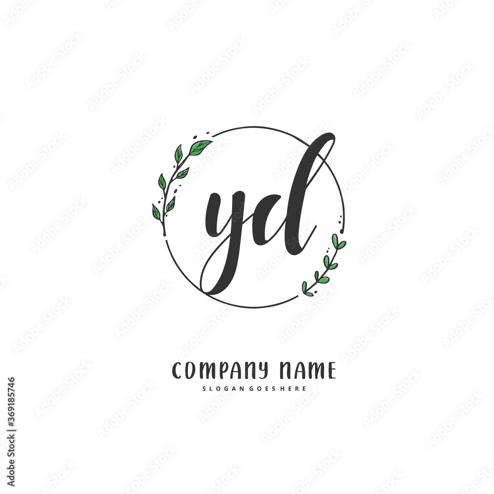 Y D YD Initial handwriting and signature logo design with circle. Beautiful design handwritten logo for fashion, team, wedding, luxury logo. Y D YD Initial handwriting and signature logo design with circle. Beautiful design handwritten logo for fashion, team, wedding, luxury logo.