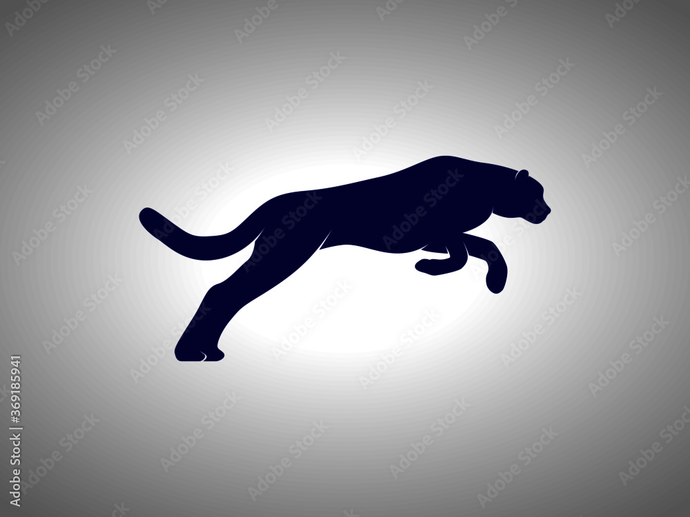 Cheetah Silhouette on White Background. Isolated Vector Animal Template for Logo, Icon, Symbol etc. Cheetah Silhouette on White Background. Isolated Vector Animal Template for Logo, Icon, Symbol etc.