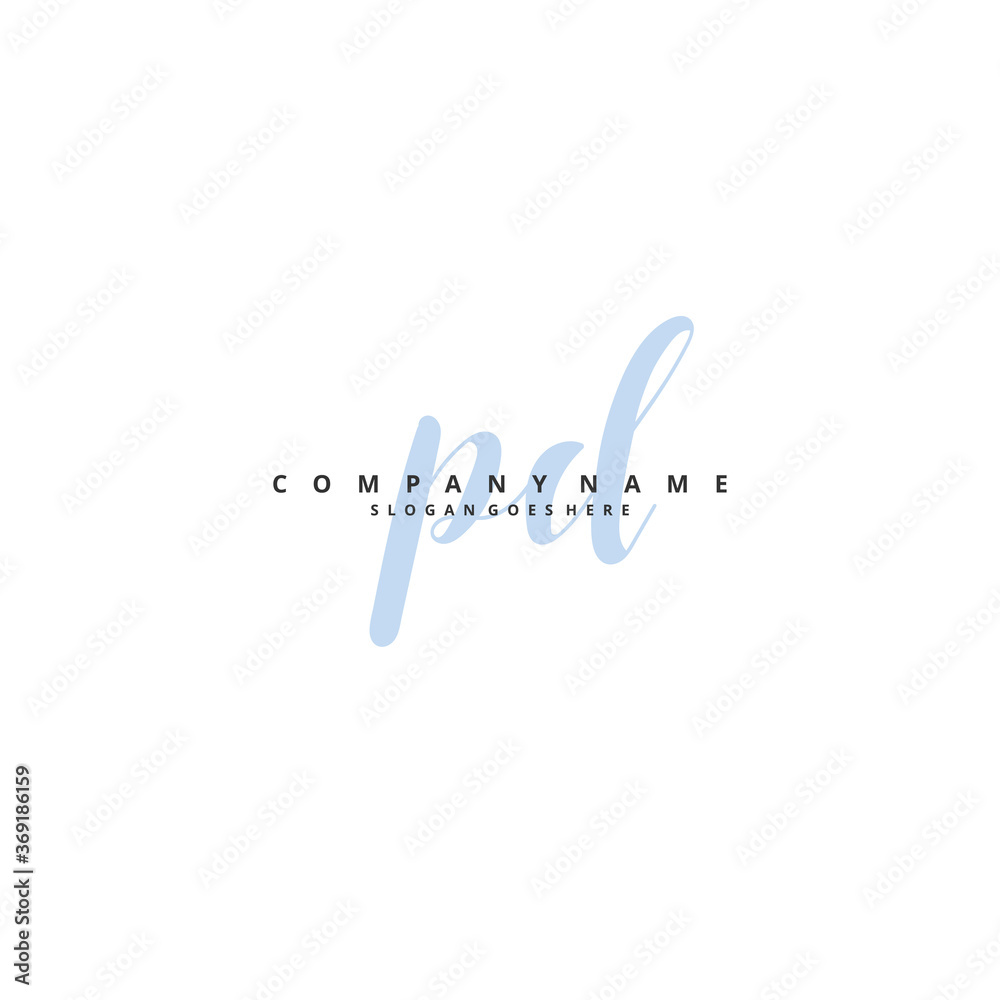 P D PD Initial handwriting and signature logo design with circle. Beautiful design handwritten logo for fashion, team, wedding, luxury logo.