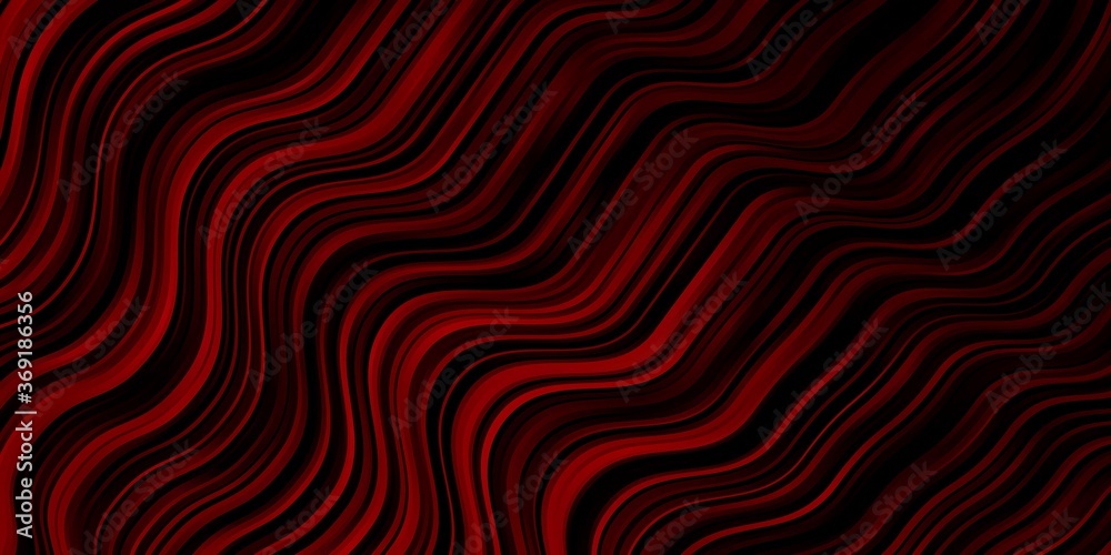 Dark Red vector backdrop with curves. Colorful geometric sample with gradient curves.  Pattern for ads, commercials.