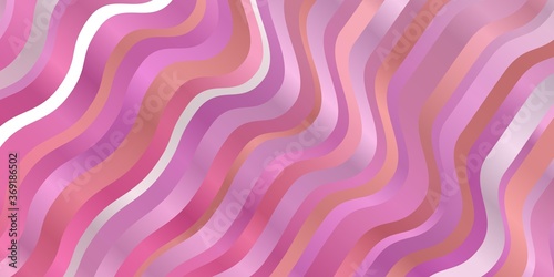 Light Pink vector texture with circular arc. Abstract illustration with gradient bows. Best design for your ad, poster, banner.