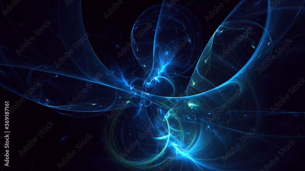 Fototapeta premium 3D rendering abstract multicolor fractal light background