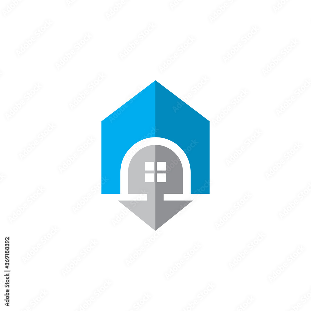 real estate logo , abstract building logo