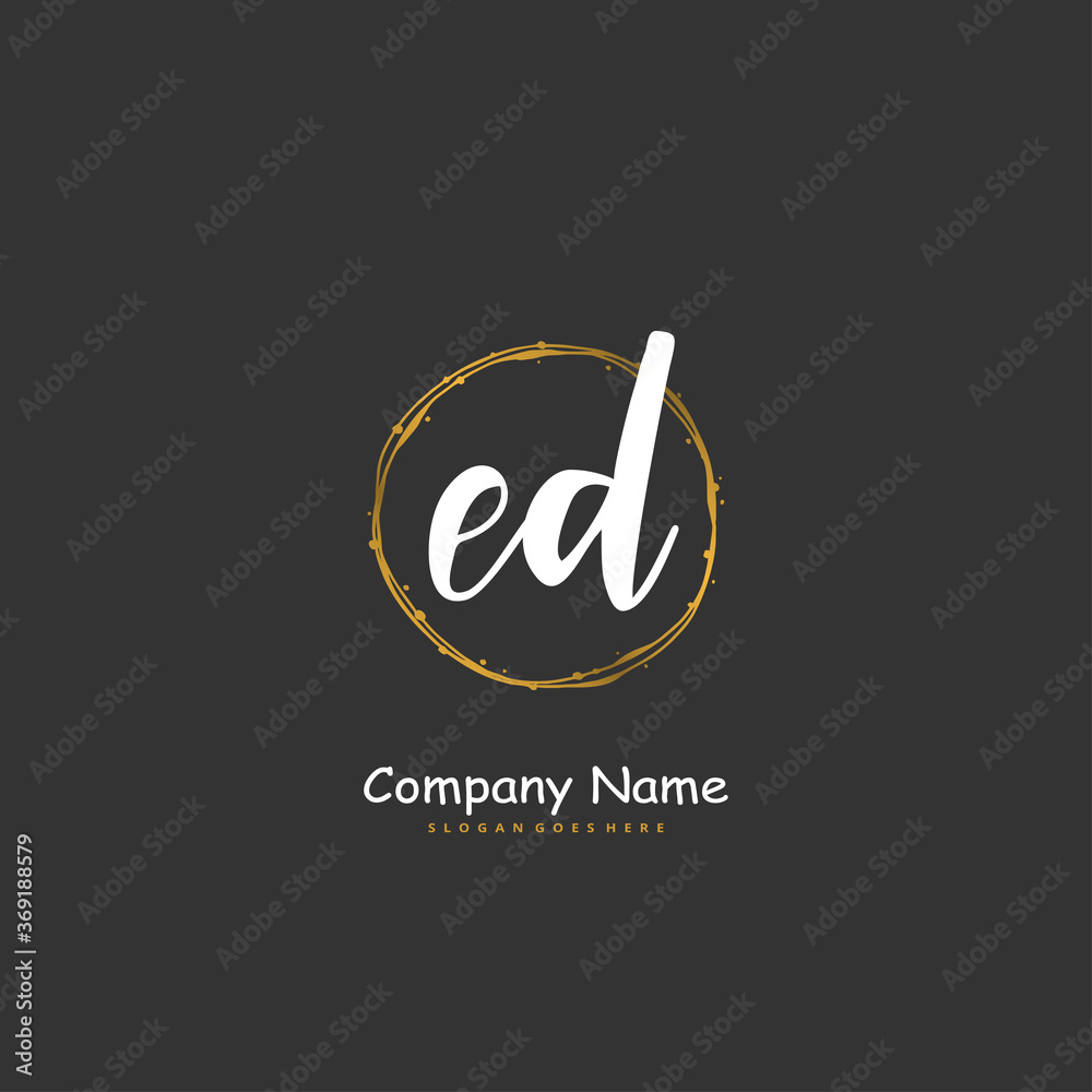 E D ED Initial handwriting and signature logo design with circle. Beautiful design handwritten logo for fashion, team, wedding, luxury logo. E D ED Initial handwriting and signature logo design with circle. Beautiful design handwritten logo for fashion, team, wedding, luxury logo.