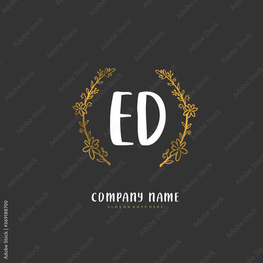 E D ED Initial handwriting and signature logo design with circle. Beautiful design handwritten logo for fashion, team, wedding, luxury logo. E D ED Initial handwriting and signature logo design with circle. Beautiful design handwritten logo for fashion, team, wedding, luxury logo.