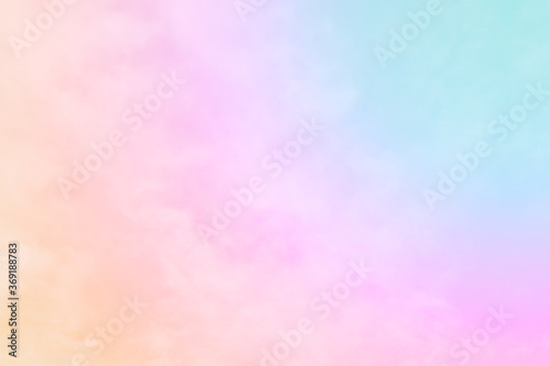Cloud and sky with a pastel colored background and wallpaper, abstract sky background in sweet color. 