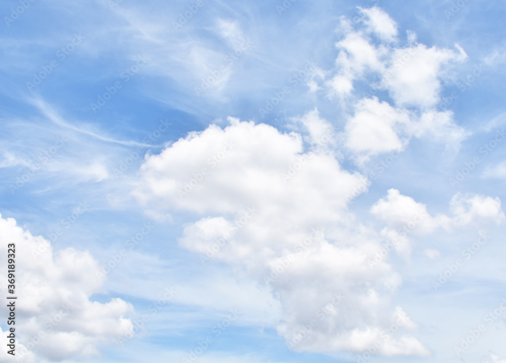 Bright Blue sky with white cloud. Beautiful sky background and wallpaper. Clear day and good weather in the morning. Bright Blue sky with white cloud. Beautiful sky background and wallpaper. Clear day and good weather in the morning.