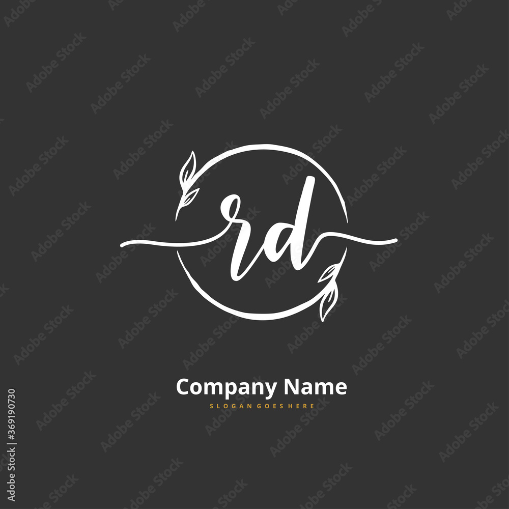 R D RD Initial handwriting and signature logo design with circle. Beautiful design handwritten logo for fashion, team, wedding, luxury logo. R D RD Initial handwriting and signature logo design with circle. Beautiful design handwritten logo for fashion, team, wedding, luxury logo.
