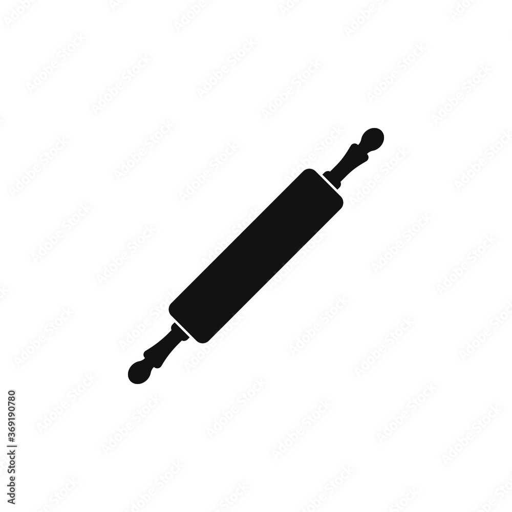 Rolling pin icon flat design isolated on white background. Vector illustration Rolling pin icon flat design isolated on white background. Vector illustration