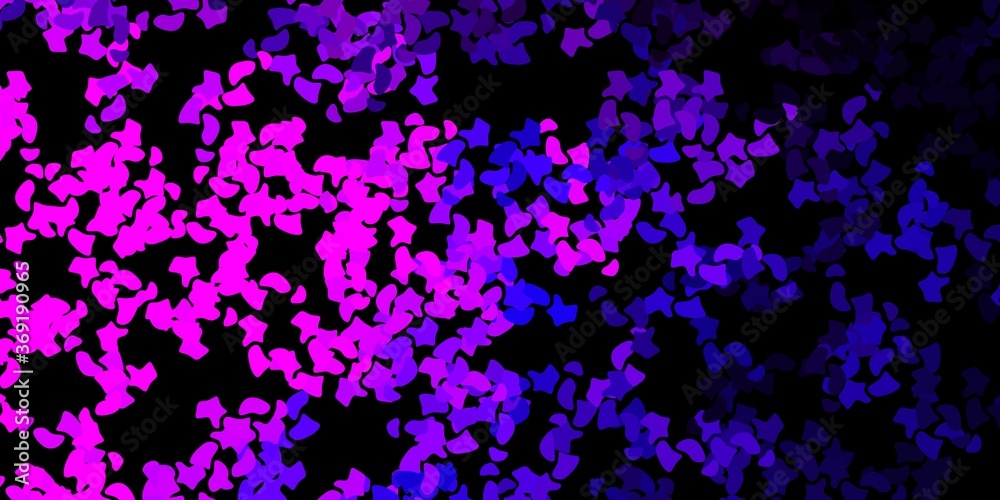 Dark purple vector pattern with abstract shapes. Dark purple vector pattern with abstract shapes.