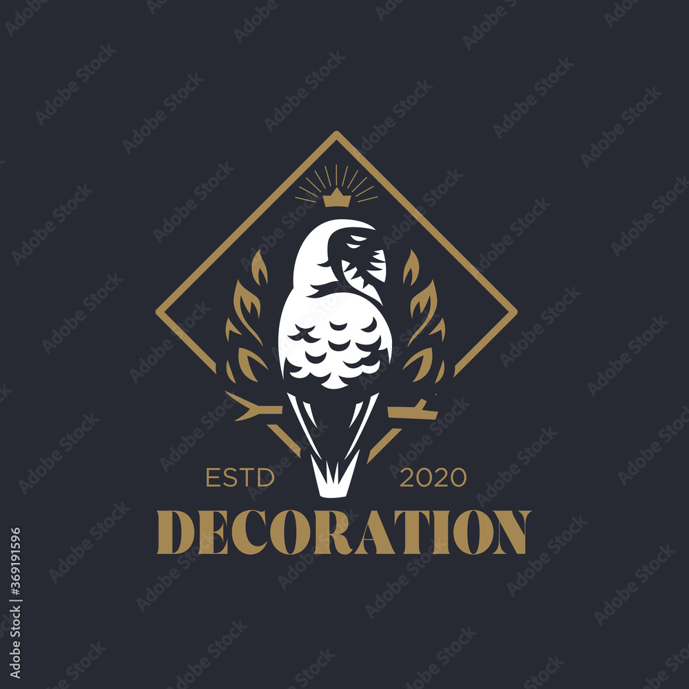 Fototapeta premium The owl sits on a branch
