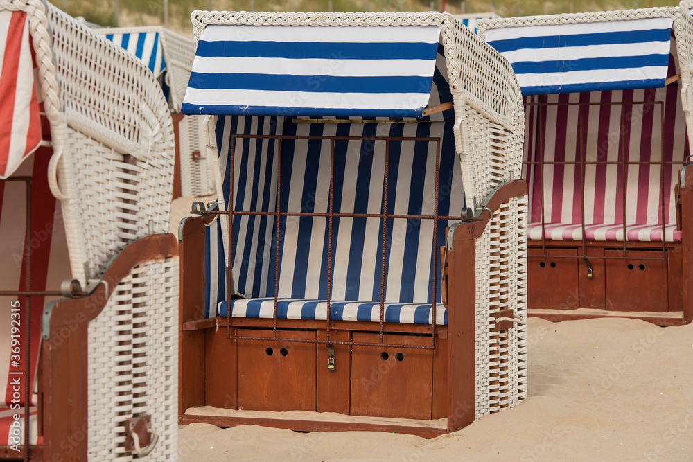 Fototapeta premium Strandkörbe, Ostsee, Strand