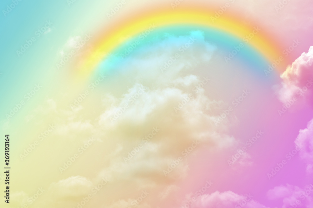 Fantasy magical landscape the rainbow on sky abstract with a pastel colored background and wallpaper. Fantasy magical landscape the rainbow on sky abstract with a pastel colored background and wallpaper.