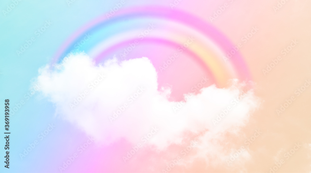 Fantasy magical landscape the rainbow on sky abstract with a pastel colored background and wallpaper. Fantasy magical landscape the rainbow on sky abstract with a pastel colored background and wallpaper.