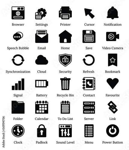 business and finance icons