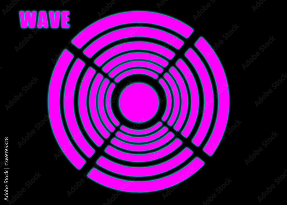 target on black background with wave text target on black background with wave text
