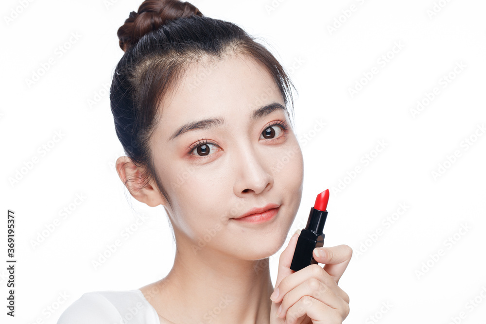 Portrait Of Beautiful Woman in Studio Portrait Of Beautiful Woman in Studio