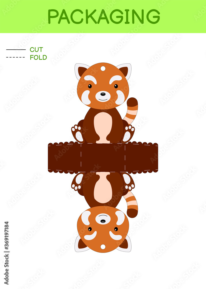 DIY party favor box die cut template design for birthdays, baby showers ...