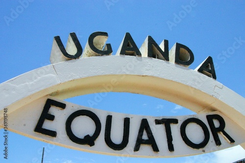 The Equator Line Sign in Uganda, Africa photo