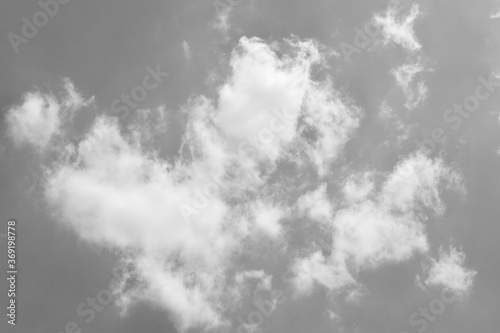 Gray sky with white clouds. Beautiful sky background and wallpaper. Concept Storm Clouds Raining.