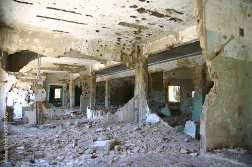 View of the destroyed Quneitra city in Syria