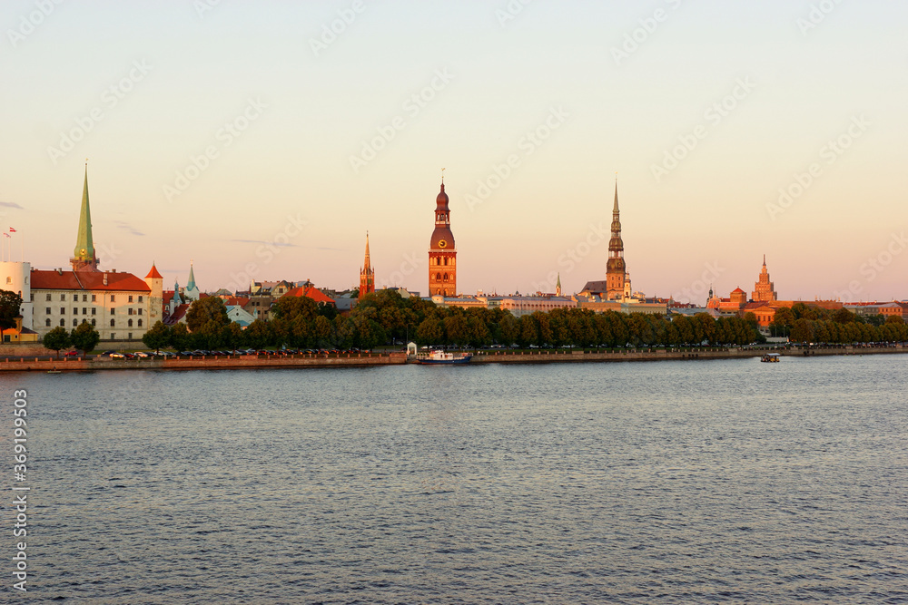 View of city Riga from bridge