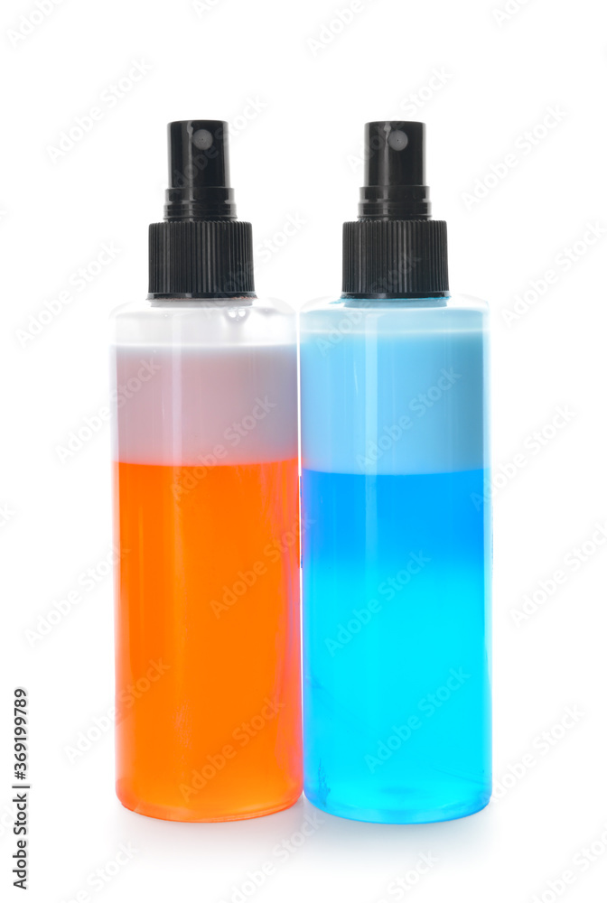 Hair sprays on white background Hair sprays on white background