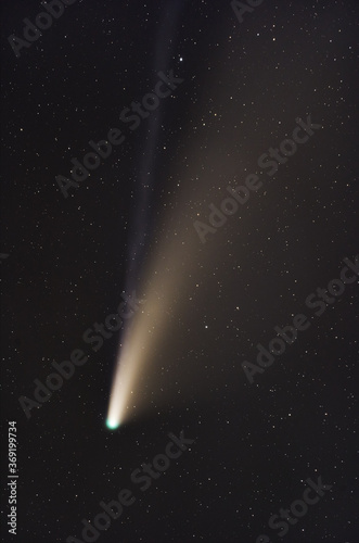 Neowise comet seen from northern hemisphere