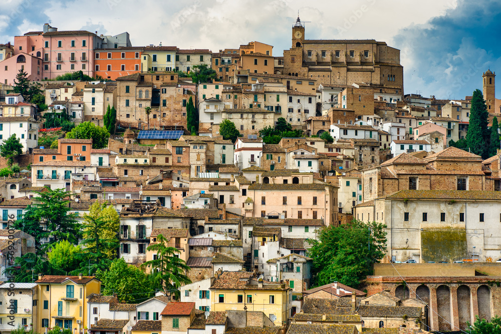 view of the historic centre of Loreto Aprutino, Italy