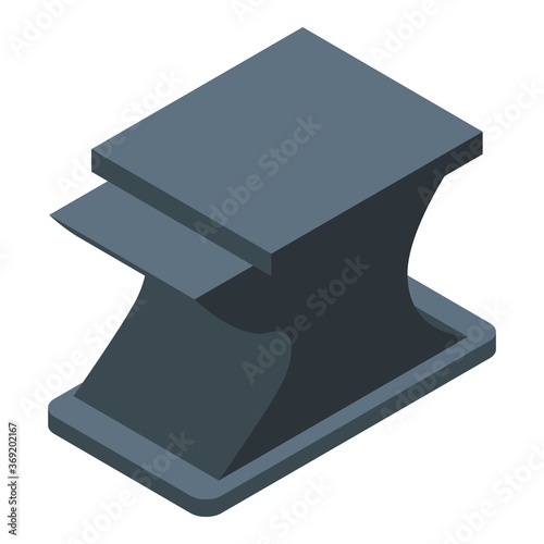 Metallurgy anvil icon. Isometric of metallurgy anvil vector icon for web design isolated on white background