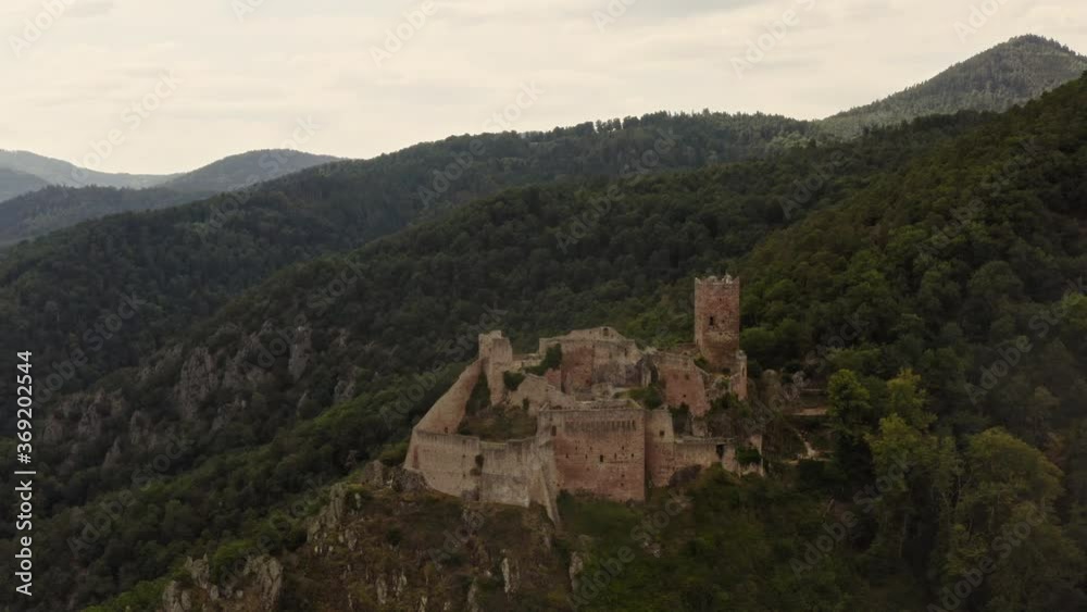 Ruins of castle Saint Ulrich in Ribeauville Alsace France Ruins of castle Saint Ulrich in Ribeauville Alsace France