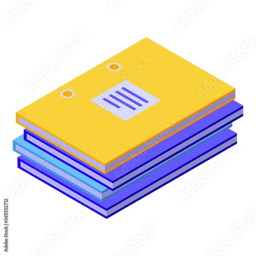 Storage documents icon. Isometric of storage documents vector icon for web design isolated on white background