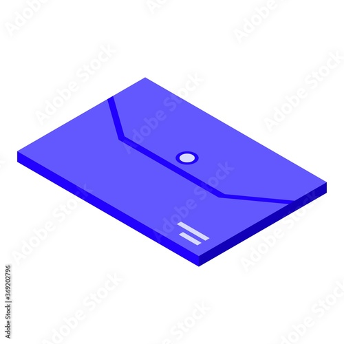 Plastic map storage document icon. Isometric of plastic map storage document vector icon for web design isolated on white background