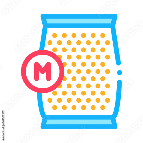 mushroom spawn bag icon vector. mushroom spawn bag sign. color symbol illustration