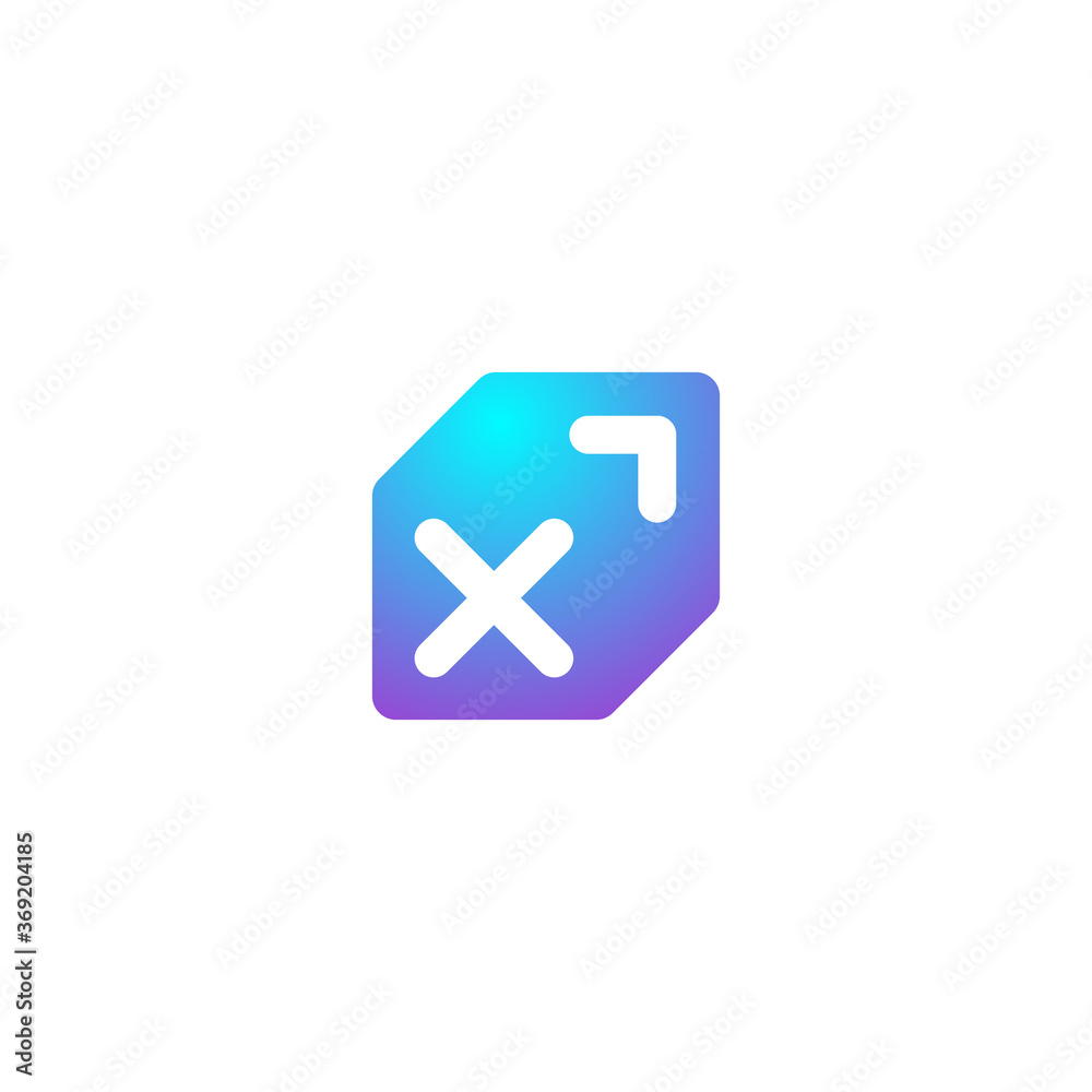 Modern Logo of the Letter X with an Up Arrow Modern Logo of the Letter X with an Up Arrow