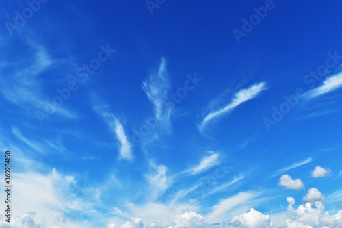 details white cloudy on blue sky for background