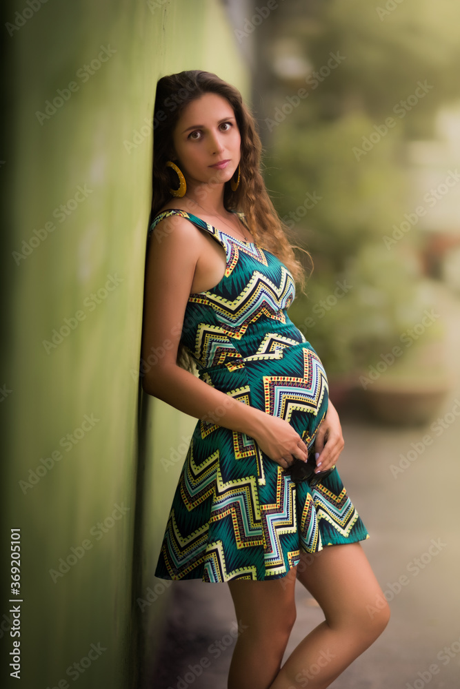 Outdoor portrait of a pregnant woman Outdoor portrait of a pregnant woman