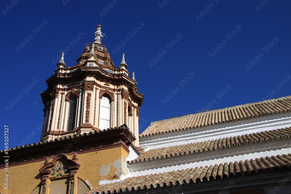 Fragment of an old temple in the Spanish city of Seville