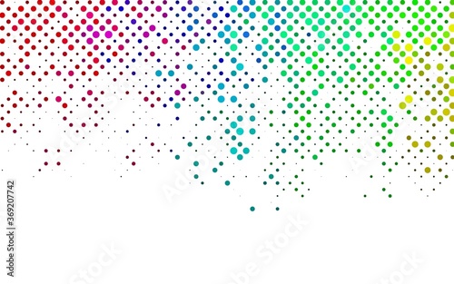 Light Multicolor, Rainbow vector texture with disks. Illustration with set of shining colorful abstract circles. Template for your brand book.