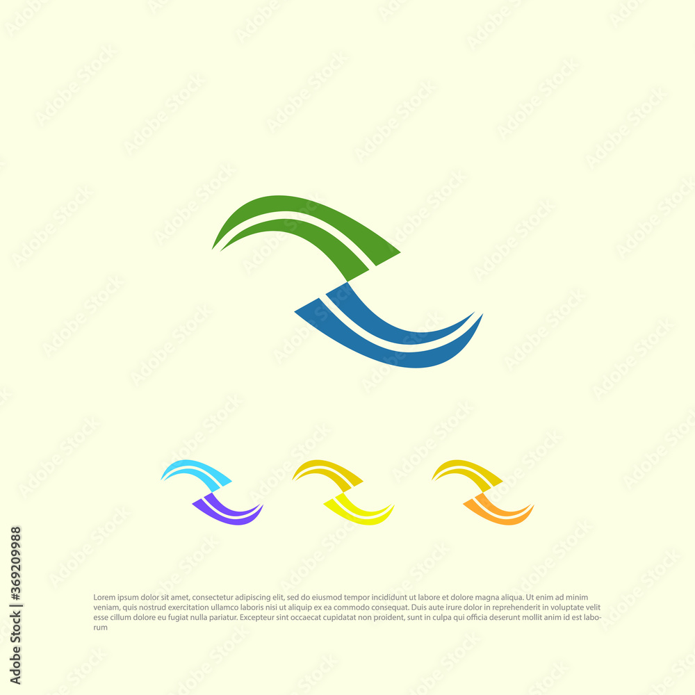 Obraz premium ABSTRACT LOGO DESIGN TEMPLATE LETTER