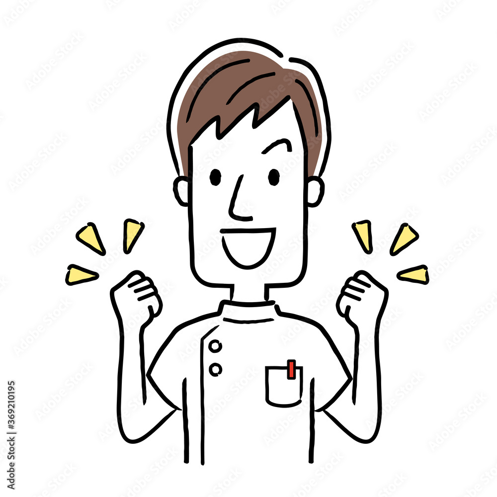 Vector illustration material: motivated young male nurse Vector illustration material: motivated young male nurse