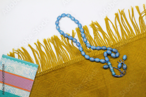 Photography prayer rugs and beads