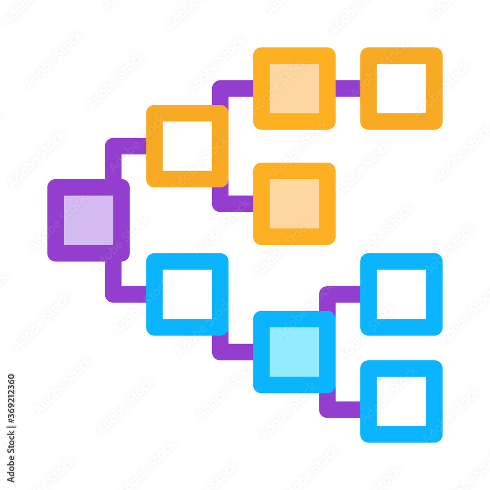front end hierarchy icon vector. front end hierarchy sign. color symbol illustration front end hierarchy icon vector. front end hierarchy sign. color symbol illustration