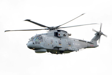 Handdoek met foto Helikopter Britse marinehelikopter tegen onderzeeërs  © burnstuff2003