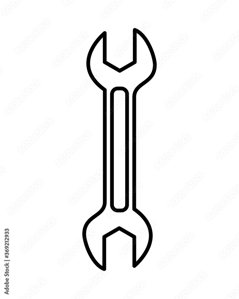 wrench key tool isolated icon wrench key tool isolated icon