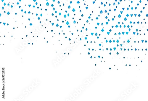 Light BLUE vector template with poker symbols.