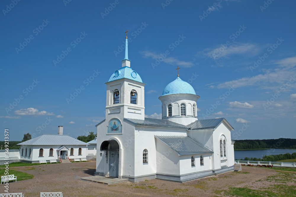 Pokrovo- Tervenichesky monastery (1991), Cathedral Pokrova Presvyatoi Bogorodizhy. Leningrad region (2014). Pokrovo- Tervenichesky monastery (1991), Cathedral Pokrova Presvyatoi Bogorodizhy. Leningrad region (2014).