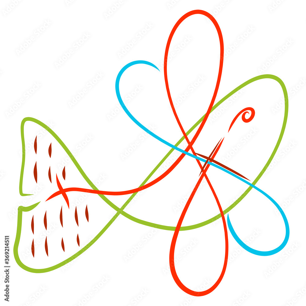 christian symbolism, fish with infinity symbol and cross, book, hearts and abstract bird christian symbolism, fish with infinity symbol and cross, book, hearts and abstract bird