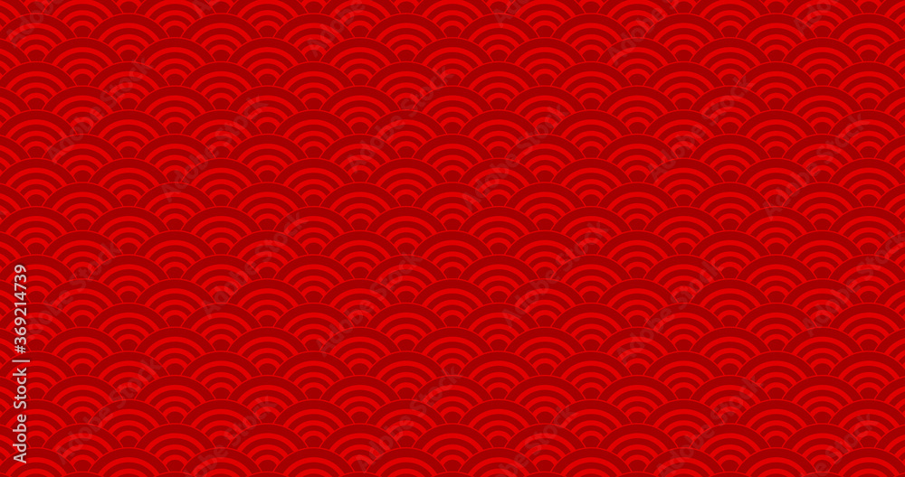 Chinese new year. Vector red abstract design. Japanese traditional background with waves Chinese new year. Vector red abstract design. Japanese traditional background with waves