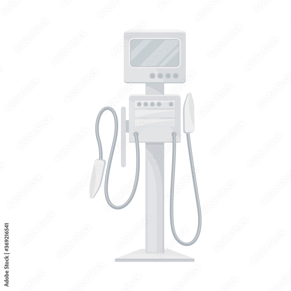 Fototapeta premium Patient Monitor with Display Screen as Diagnostic Medical Equipment Vector Illustration